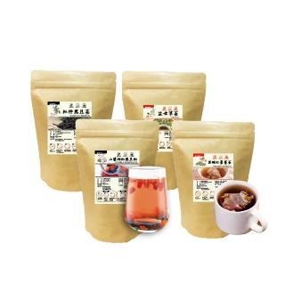 【DING CAO 鼎草】女性茶任選2袋 中秋(各十入/杜仲黑豆茶8g/黑糖紅棗薑茶12g/益母草茶10g/山藥枸杞黑豆15g)