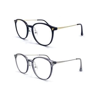 【EYEFUL】抗藍光老花眼鏡 流行知性圓框款(濾藍光 閱讀眼鏡 學院風 金屬鏡腳)