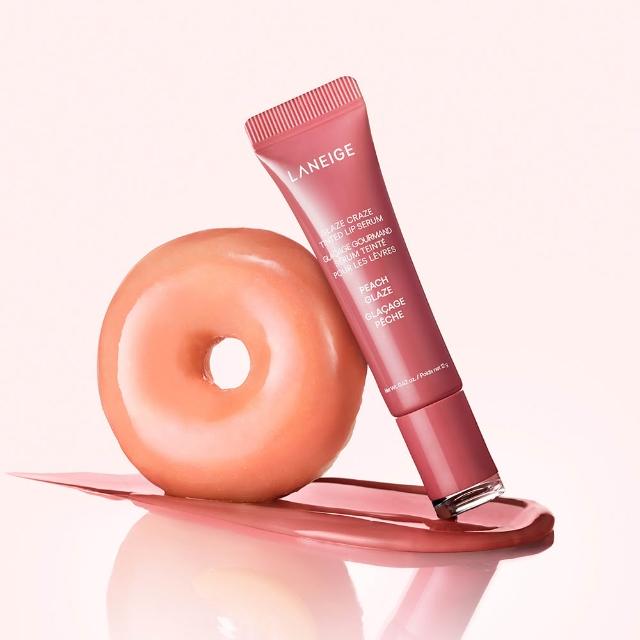 【LANEIGE 蘭芝】官方直營 甜甜圈澎潤水唇釉 12g(蘭芝 唇釉 唇膏 唇蜜)