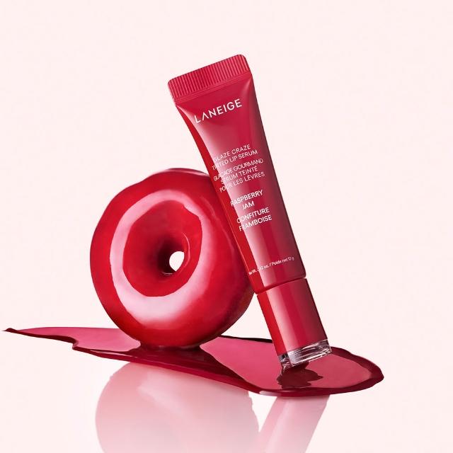 【LANEIGE 蘭芝】官方直營 甜甜圈澎潤水唇釉 12g(蘭芝 唇釉 唇膏 唇蜜)