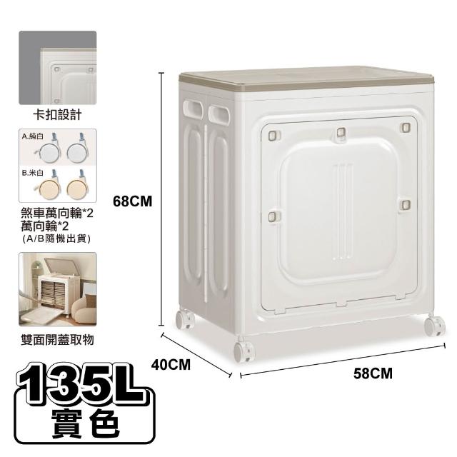 【ONE HOUSE】日蜜兒大容量側開附輪收納箱_任選(收納櫃 /置物箱/衣物收納/摺疊收納箱)