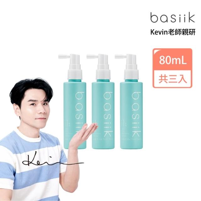 【basiik】微生平衡11高效養髮液 80mL 3入組(養髮/養護頭皮/頭皮精華/頭皮水)