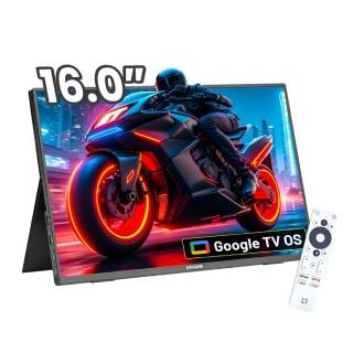 【REAICE】美國Kinhank16型IPS可攜式Google TV/外接螢幕-K16Pro(Switch/移動式顯示器/遙控器/智慧聯網)