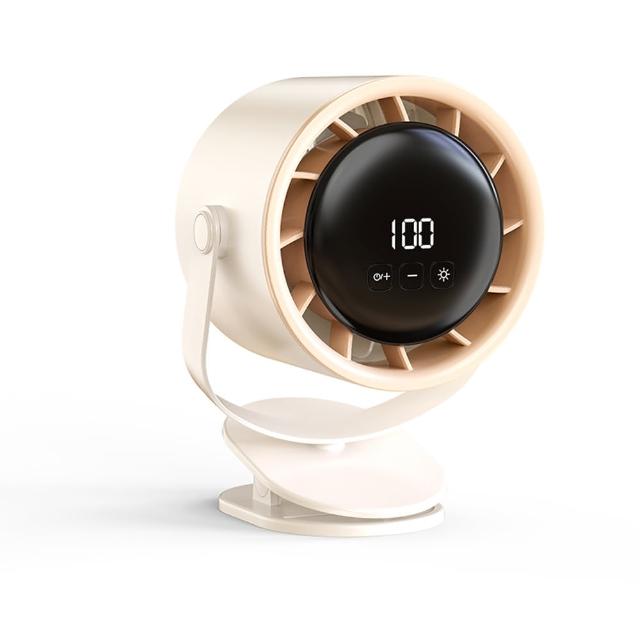 【Dycoo】618限定 100檔大風量桌面循環風扇 數顯夾式電風扇 6寸充電渦輪風扇 嬰兒推車風扇 壁掛靜音立扇