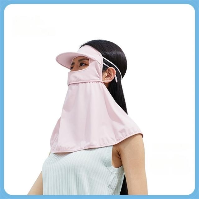 【MoonDy】帽子 臉罩 防曬面罩 騎車面罩 臉部防曬 防紫外線 透氣舒適 防曬頭巾 凉感 護頸 