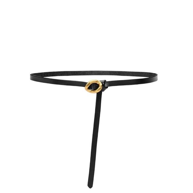 【米蘭精品】現貨+預購 100%真皮皮帶牛皮腰帶手工窄版細皮帶女牛仔褲休閒褲長褲(雙面百搭細腰帶9色74eg1)