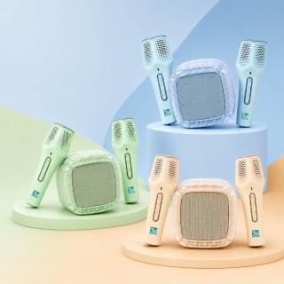 【WEILIFE】BUBBLE泡泡藍芽喇叭卡拉ok唱歌組(藍牙音響+無線對唱麥克風 軍規防水防摔 行動KTV)