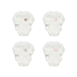 【Baby City 娃娃城】天絲長袖前開連身衣/可愛動物系列|萊賽爾 連身衣 包屁衣 寶寶衣 內著