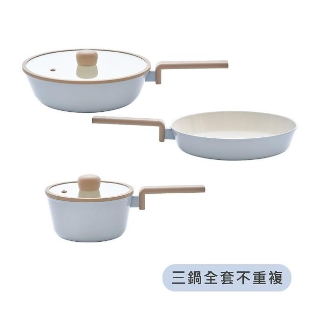 【NEOFLAM】NeoBear妞妞熊系列陶瓷塗層鍋具3鍋組(IH爐可用鍋/非鐵氟龍不沾塗層)