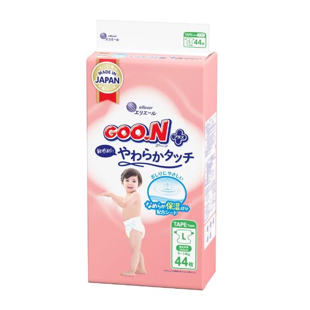 【GOO.N】日本大王境內版柔觸肌 黏貼型紙尿褲NB-XL