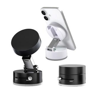 2入組【YOMIX 優迷】由你吸 多仰角雙面強力真空吸盤磁吸手機支架(MagSafe吸附/免充電/迷你便攜/車內導航)