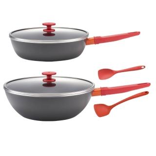 【ZWILLING 德國雙人】Now Plus黑曜鍋 IH不沾深炒鍋30cm+深平底鍋28cm-雙鍋6件組(德國雙人牌集團官方直營)