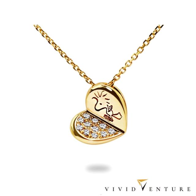 【Vividventure 亞帝芬奇】99狂購限定 情人 禮物 史努比 14K 5分 天然鑽石 項鍊 無盡的愛(SNOOPY聯名)