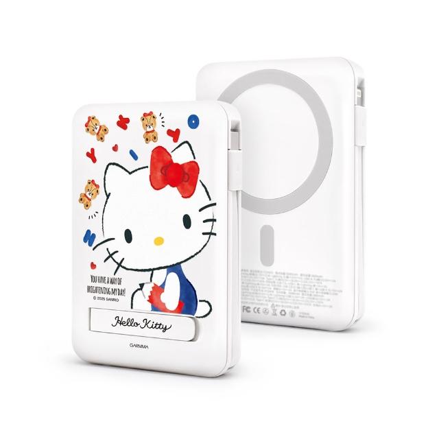 【GARMMA】五合一 IK-7CDW16 10000mAh 雙孔輸出/多功能/磁吸帶線行動電源 38.5Wh  三麗鷗家族(自帶線)