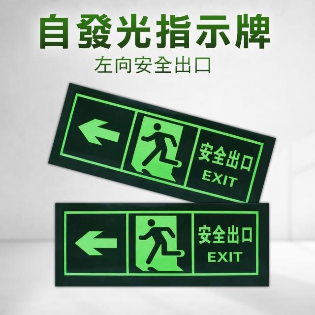 消防標識牌 逃生指示牌 逃生出口標誌 安全出口 疏散方向貼紙 緊急逃生指引(夜光指示牌 165-PSE3)