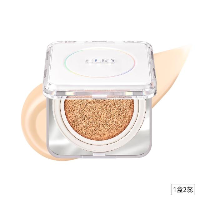 【CLIO 珂莉奧】官方直營 羽緻無限緞光氣墊粉餅 SPF50+  PA+++(任選 一盒兩蕊)