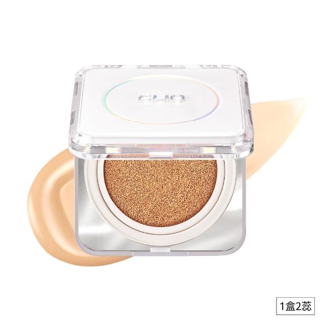 【CLIO 珂莉奧】官方直營 羽緻無限緞光氣墊粉餅 SPF50+  PA+++(任選 一盒兩蕊)