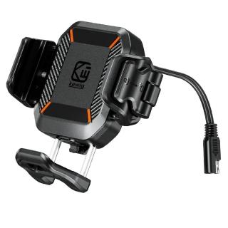【KEWIG 凱威格】凱威格 M33A 超MINI 無線充電/快充 機車手機架(防盜 減震 總代理公司貨)
