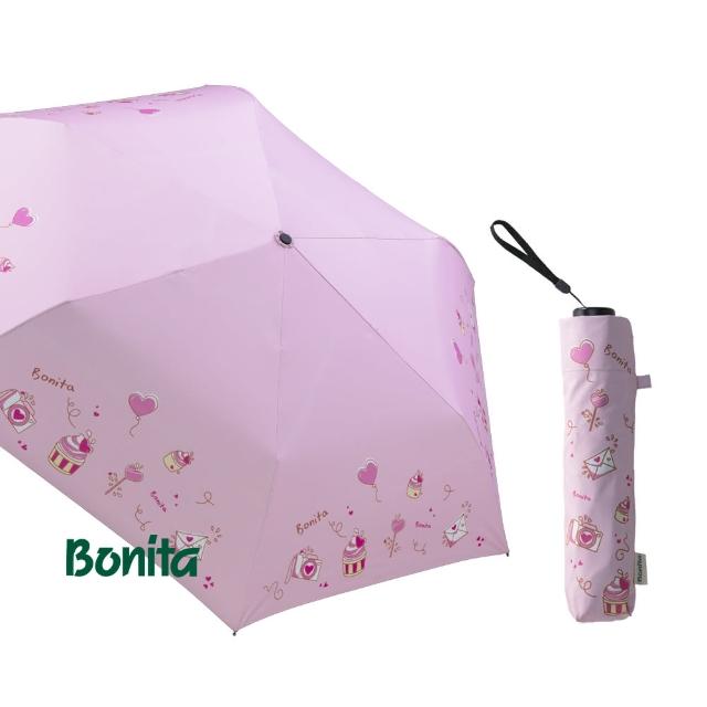 【Bonita 葆倪】甜點情書 輕量防風細短傘/968-5556(21吋/200g/輕量防風手開傘)