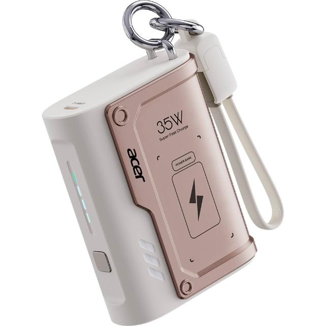 【Acer 宏碁】POT-503 35W快充10000mAh自帶線行動電源(行動電源 智能控溫 自帶WH標示)