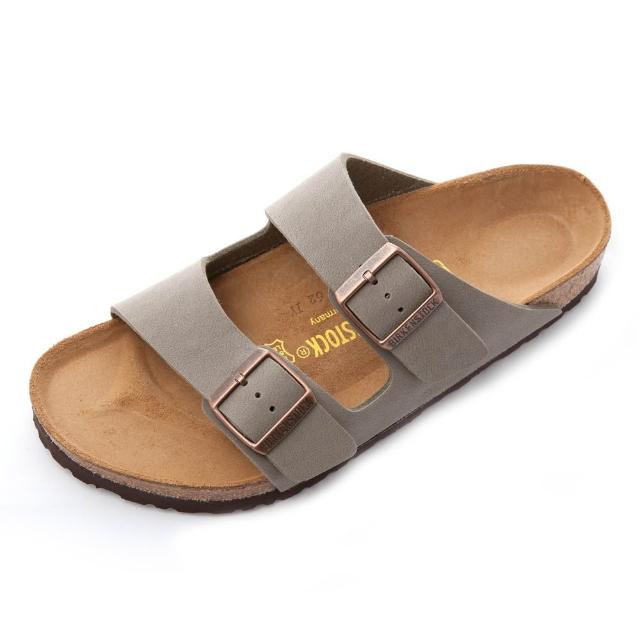 【BIRKENSTOCK 勃肯】Arizona BFBC 雙帶扣環合成皮露趾拖鞋 男 亞利桑那 一般寬平底休閒百搭涼鞋