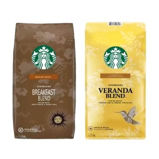 【STARBUCKS 星巴克】黃金烘焙綜合咖啡豆/早餐綜合咖啡豆(1.13公斤;任選)