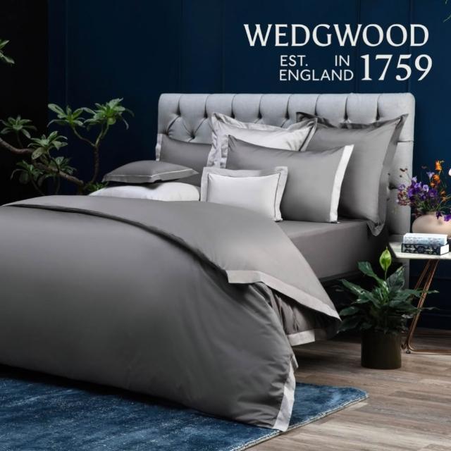 【WEDGWOOD】100%天絲 薄被套床包枕套四件組 特大任選(簡約素色｜80支350織)