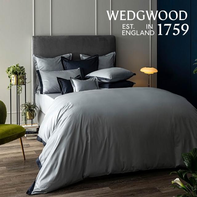 【WEDGWOOD】100%天絲 薄被套床包枕套四件組 特大任選(簡約素色｜80支350織)