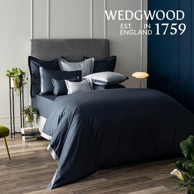 【WEDGWOOD】100%天絲 薄被套床包枕套四件組 特大任選(簡約素色｜80支350織)