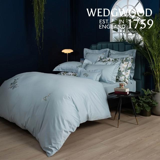 【WEDGWOOD】純棉刺繡兩用被床包枕套四件組 特大任選