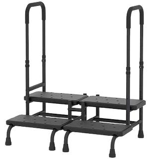 【EARISE 雅蘭仕】帶扶手雙層腳凳 浴室扶手凳 老人兒童墊高(兩步腳凳/床邊腳踏凳/墊腳凳)