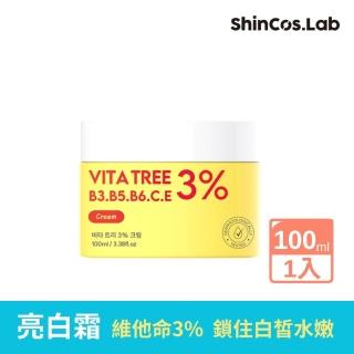 【ShinCos.Lab】韓國維他命3%亮白霜100ml(輕盈不黏膩   鎖住白皙水嫩)