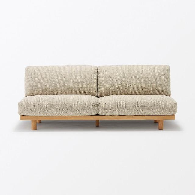 【MUJI 無印良品】無扶手簡約沙發/3人座/聚酯平織(大型家具配送)