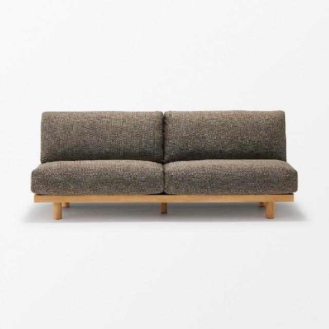【MUJI 無印良品】無扶手簡約沙發/3人座/聚酯平織(大型家具配送)
