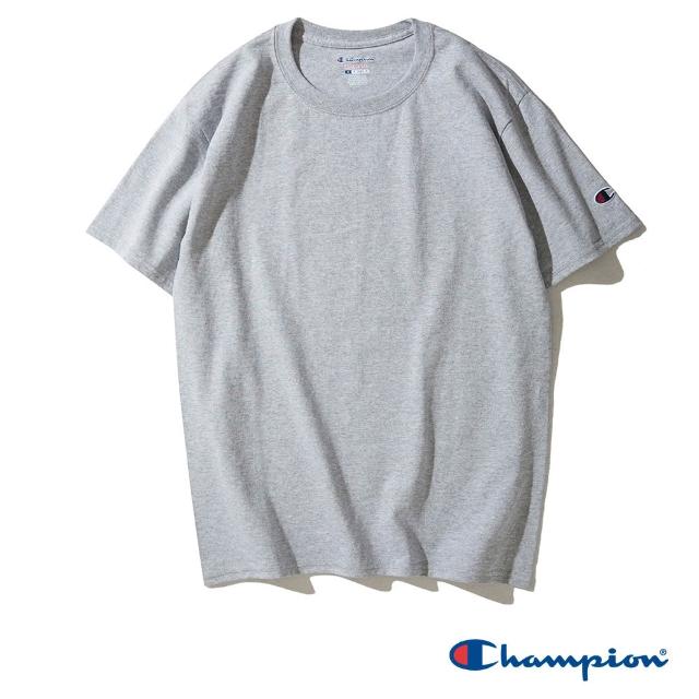 【Champion】官方直營 買一送一 男女款-素面LOGO短袖上衣Tee(選任二入組)