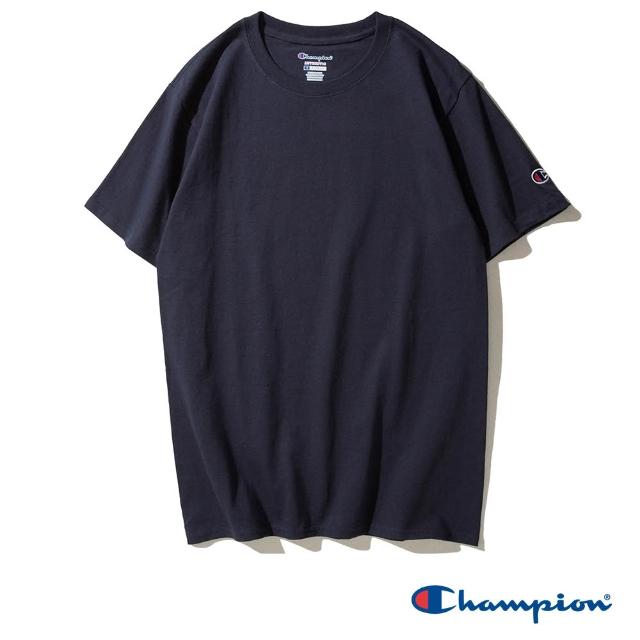 【Champion】官方直營 買一送一 男女款-素面LOGO短袖上衣Tee(選任二入組)