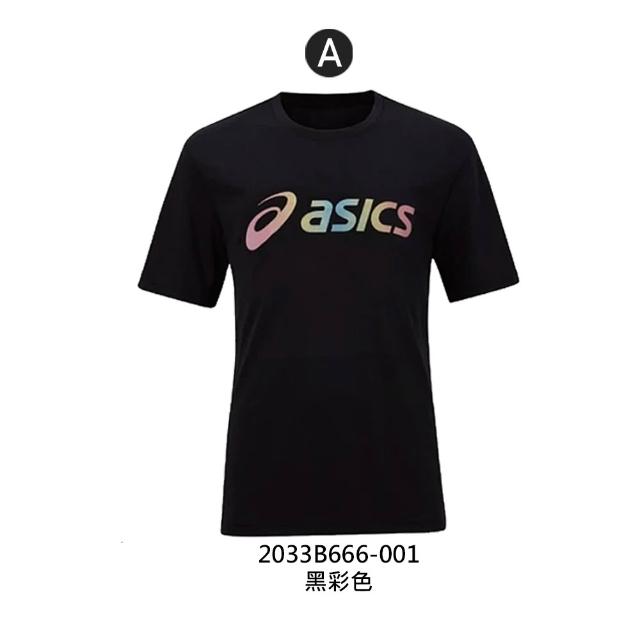 【asics 亞瑟士】男女款短袖T恤-台灣製 吸濕排汗 慢跑 運動 上衣 亞瑟士(2033B666-001 2033B666-400)