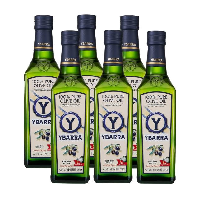 【YBARRA】益百萊 西班牙純橄欖油Pure Olive Oil (500mlx6瓶/原裝進口/ 雙10限定)