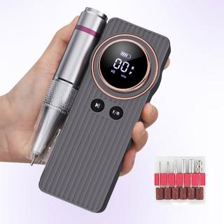 【AYOMY】附6磨頭電動美甲打磨機 便攜式電動磨甲機 修甲拋光打磨器 去死皮修邊美甲機 指甲修護機卸甲機