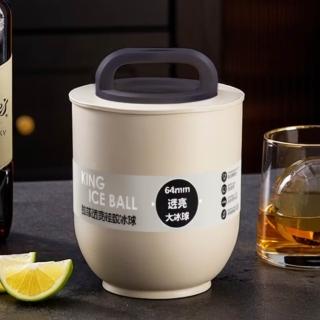 【晶瑩剔透】威士忌大圓球製冰盒(純淨透明老冰 冰球模具 圓形冰塊 冰棒 調酒 冰磚 禮物 儲冰器)