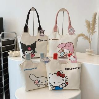 【SANRIO 三麗鷗】可愛造型尼龍布輕便大容量手提袋單肩手提包托特包-酷洛米/美樂蒂/凱蒂貓