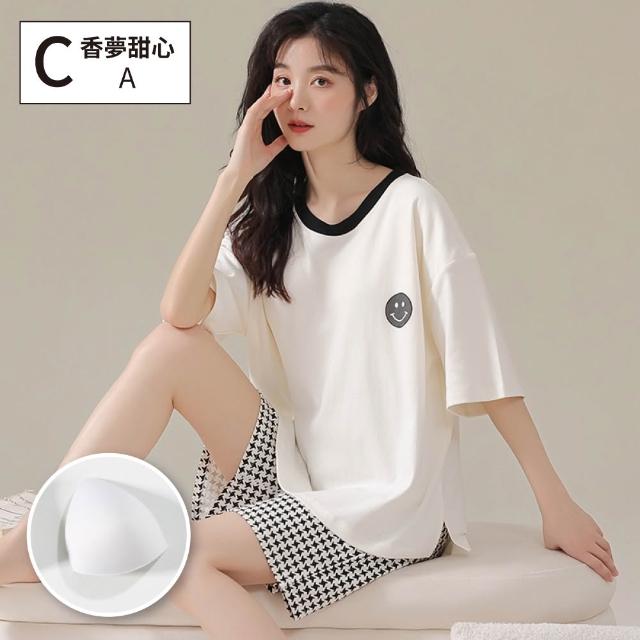 【NEW FORCE】晨香舒柔短袖居家服-多款可選(涼感睡衣/睡衣/附胸墊睡衣/可愛睡衣/家居服/居家服)