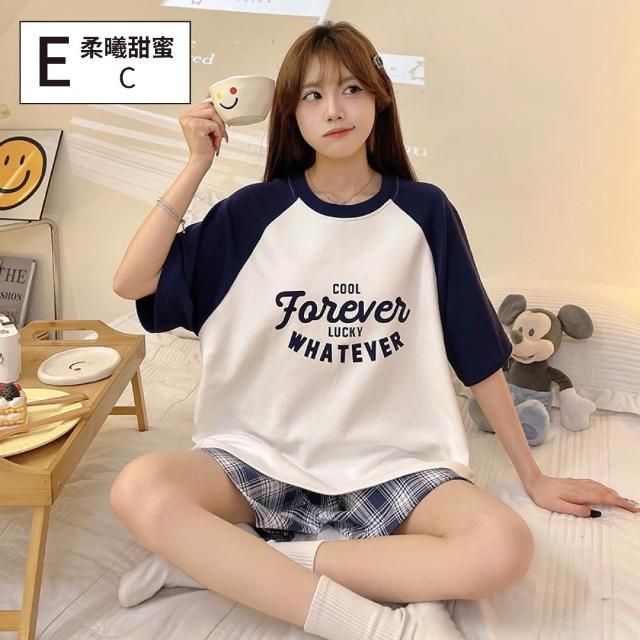 【NEW FORCE】晨香舒柔短袖居家服-多款可選(涼感睡衣/睡衣/附胸墊睡衣/可愛睡衣/家居服/居家服)