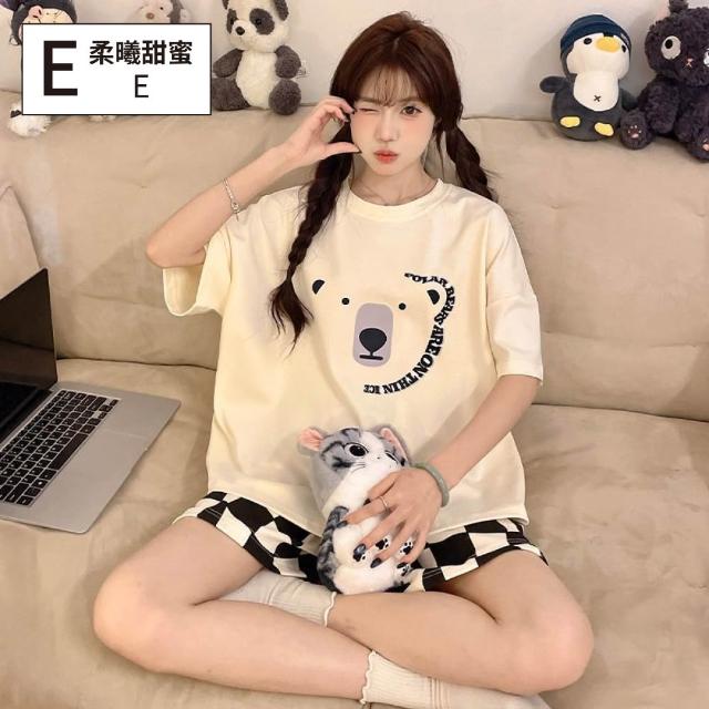 【NEW FORCE】晨香舒柔短袖居家服-多款可選(涼感睡衣/睡衣/附胸墊睡衣/可愛睡衣/家居服/居家服)