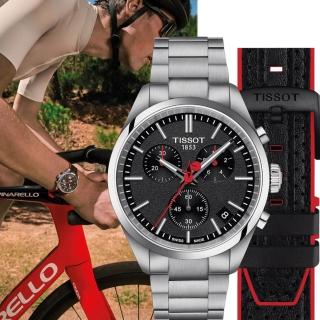 【TISSOT 天梭】PR100 特別版 環西自由車賽石英計時手錶-40mm 錶 生日禮 送禮(T1504171105101)