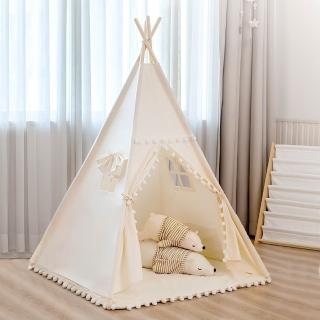 【PUKU 藍色企鵝】兒童 印第安 帳篷(含軟墊)