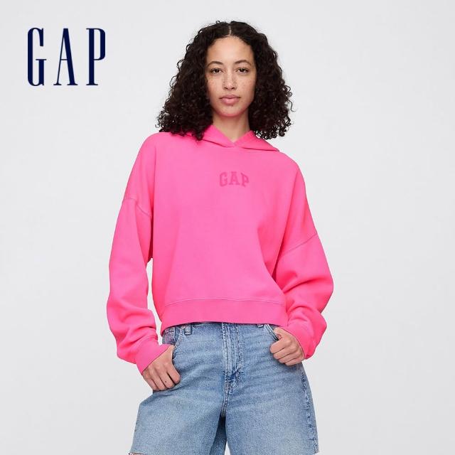 【GAP】男女裝 Logo刺繡/印花刷毛連帽外套/帽T-多款任選(678782&429497&786693&786930)