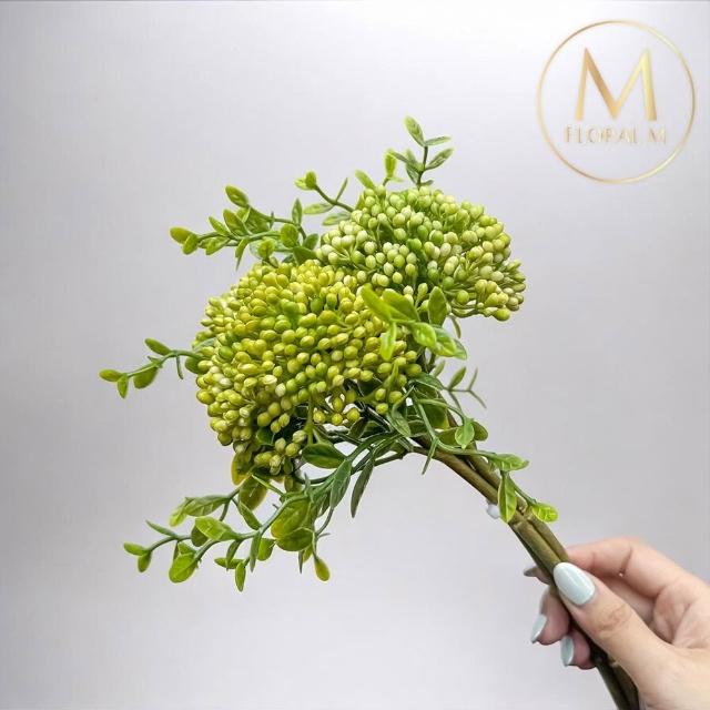 【Floral M】居家裝飾小米果仿真花花材3入組(人造花/仿真花/假花/花藝DIY/裝飾花材)