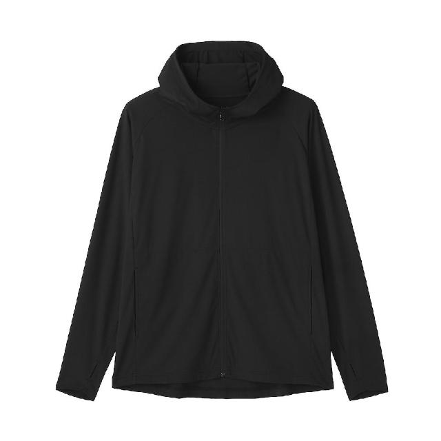 【MUJI 無印良品】男抗UV速乾可攜式拉鍊連帽外套(灰銀/黑色/煙燻藍)