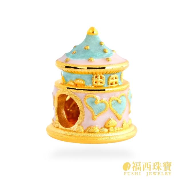 【福西珠寶】黃金串珠 旋轉木馬路路通串珠藍色款(金重0.40錢正負0.03錢)